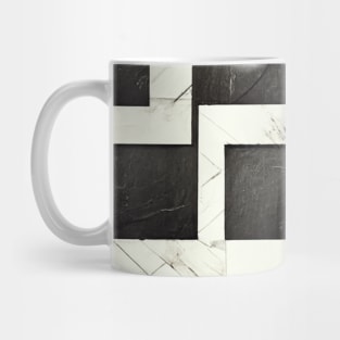 White Marble Digital Art Tiles Art Deco Mug